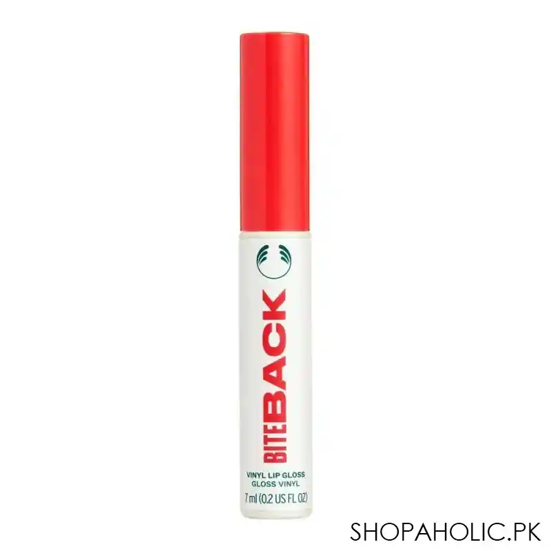 the body shop speak up vinyl lip gloss, vegan, bite back image2