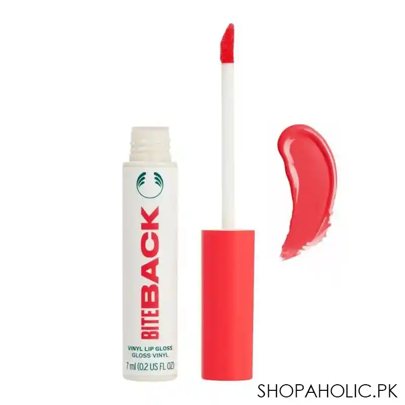 the body shop speak up vinyl lip gloss, vegan, bite back main image