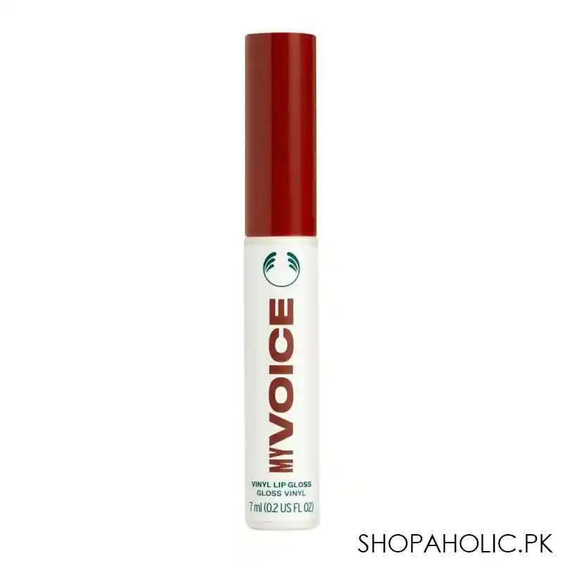 the body shop speak up vinyl lip gloss, vegan, my voice image2
