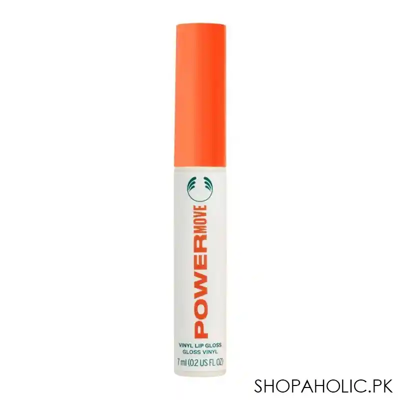 the body shop speak up vinyl lip gloss, vegan, power move image2