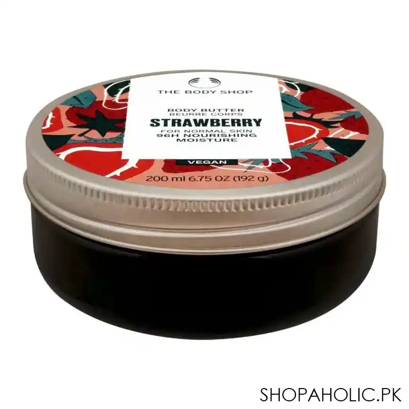 the body shop strawberry 96h nourishing moisture vegan the body butter, normal skin, 200ml image2