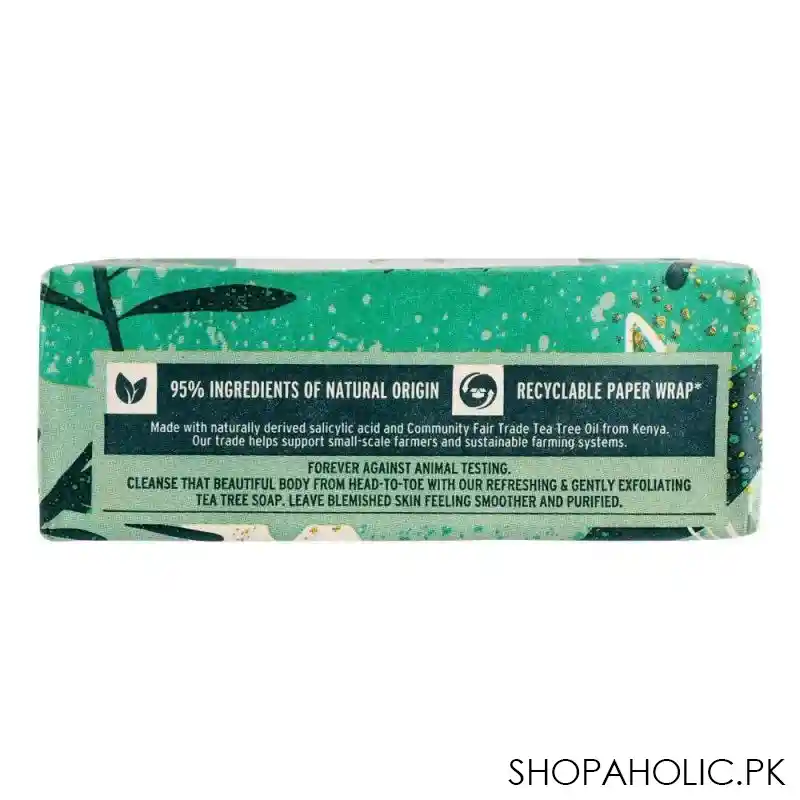the body shop tea tree cleansing face & body slab, suitable for blemished skin, 150g image4
