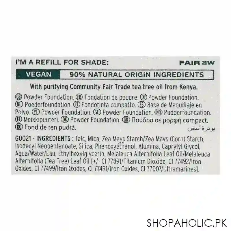 the body shop tea tree face base vegan skin clarifying powder foundation refill, fair 2w, 9g image4