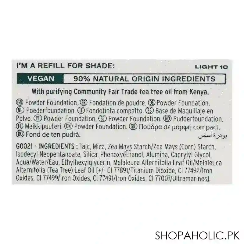 the body shop tea tree face base vegan skin clarifying powder foundation refill, light 1c, 9g image4