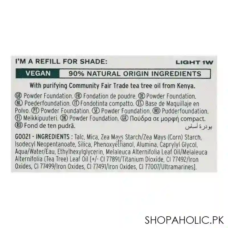 the body shop tea tree face base vegan skin clarifying powder foundation refill, light 1w, 9g image4