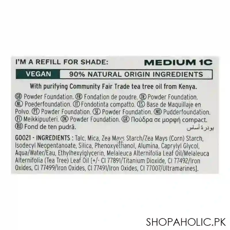 the body shop tea tree face base vegan skin clarifying powder foundation refill, medium 1c, 9g image4