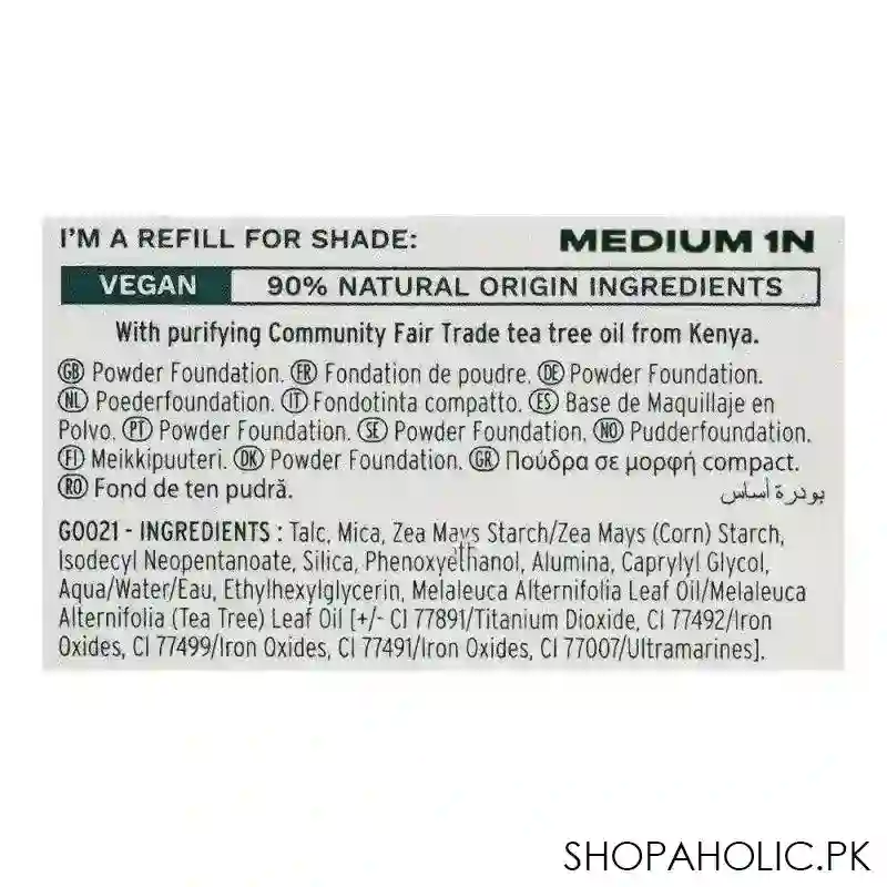 the body shop tea tree face base vegan skin clarifying powder foundation refill, medium 1n, 9g image4