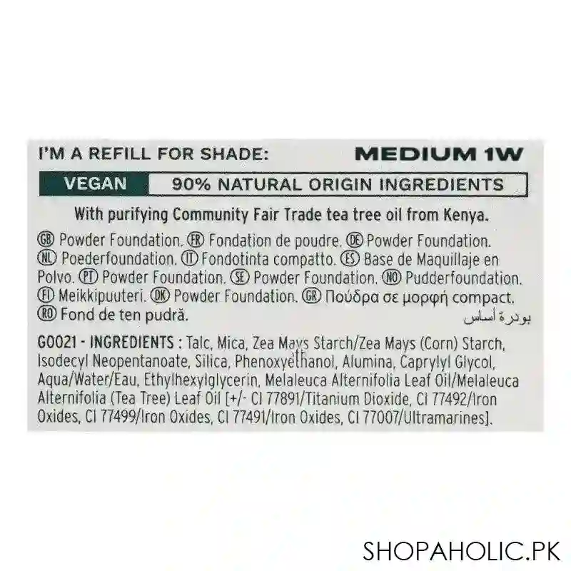 the body shop tea tree face base vegan skin clarifying powder foundation refill, medium 1w, 9g image4