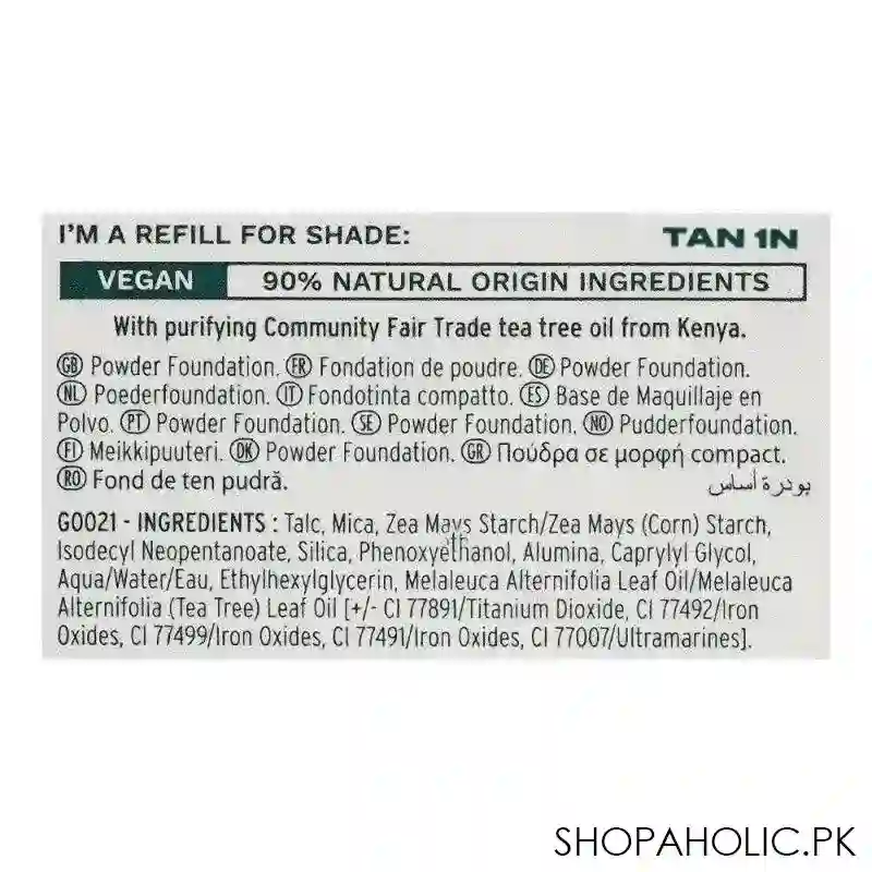 the body shop tea tree face base vegan skin clarifying powder foundation refill, tan 1n, 9g image4