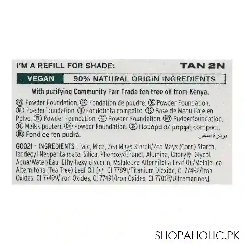 the body shop tea tree face base vegan skin clarifying powder foundation refill, tan 2n, 9g image4