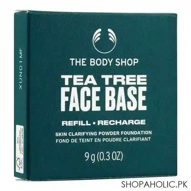 the body shop tea tree face base vegan skin clarifying powder foundation refill, tan 3w, 9g image2