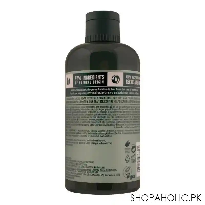 the body shop tea tree purifying & balancing vegan conditioner, for oily hair & scalp, 250ml image2