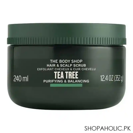the body shop tea tree vegan hair & scalp scrub, for oily hair & scalp, 240ml image2