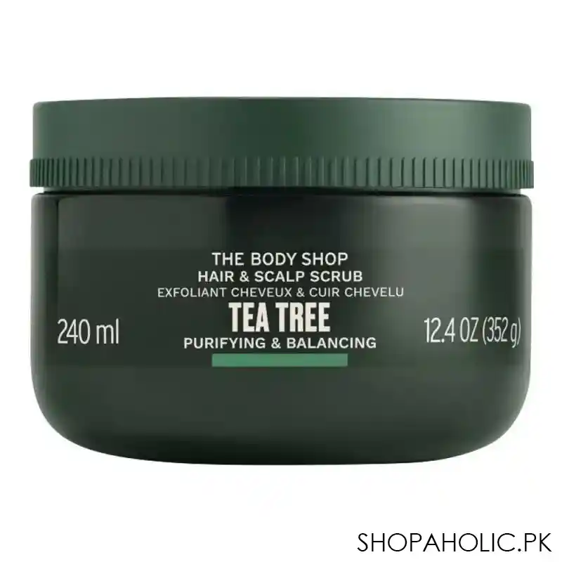 the body shop tea tree vegan hair & scalp scrub, for oily hair & scalp, 240ml image2