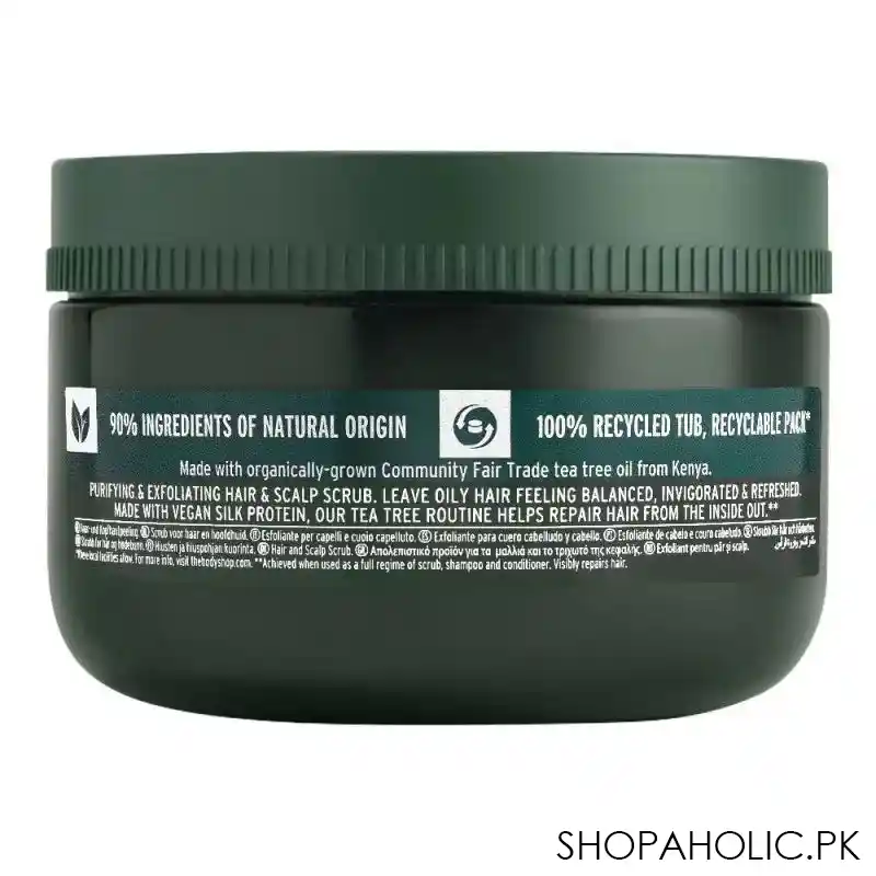 the body shop tea tree vegan hair & scalp scrub, for oily hair & scalp, 240ml image3