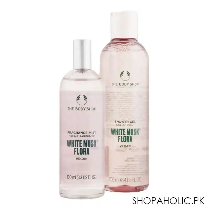 the body shop uplifting white musk flora duo shower gel + fragrance mist, 19548 main image