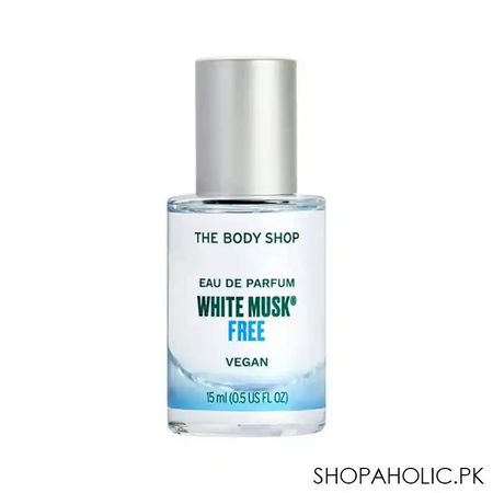 the body shop white musk vegan free eau de parfum, fragrance for women, 15ml main image