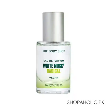 the body shop white musk vegan radical eau de parfum, fragrance for women, 15ml main image