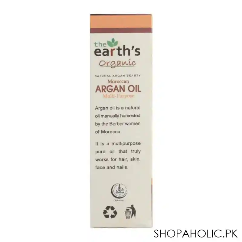 the earth's organic moroccan multi purpose argan oil, 40ml image3