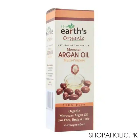 the earth's organic moroccan multi purpose argan oil, 40ml main image