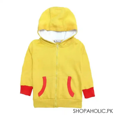 the nest happy season long sleeve hoodie kangro pocket jacket, mango mint main image