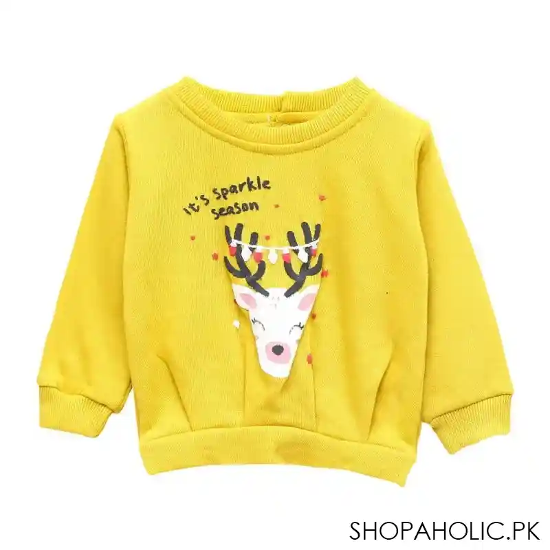 the nest happy season long sleeve sweat shirt mango mint main image