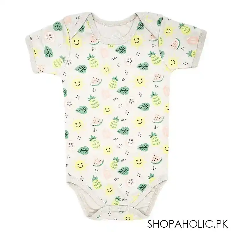 the nest interlock summer funsies short sleeve bodysuit, rose/white/lunar rock, 3 pack, 5460 main image