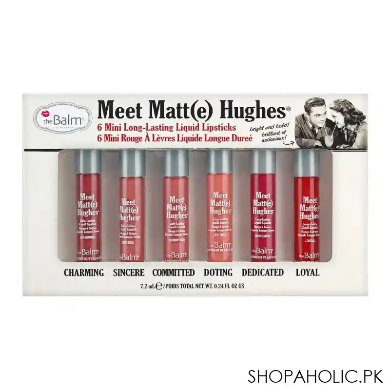 thebalm meet matt(e) hughes 6 mini rouge liquid lipstick, 7.2ml, volume 1 main image