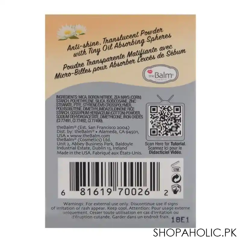 thebalm sexy mama anti shine translucent powder 7.08g image3
