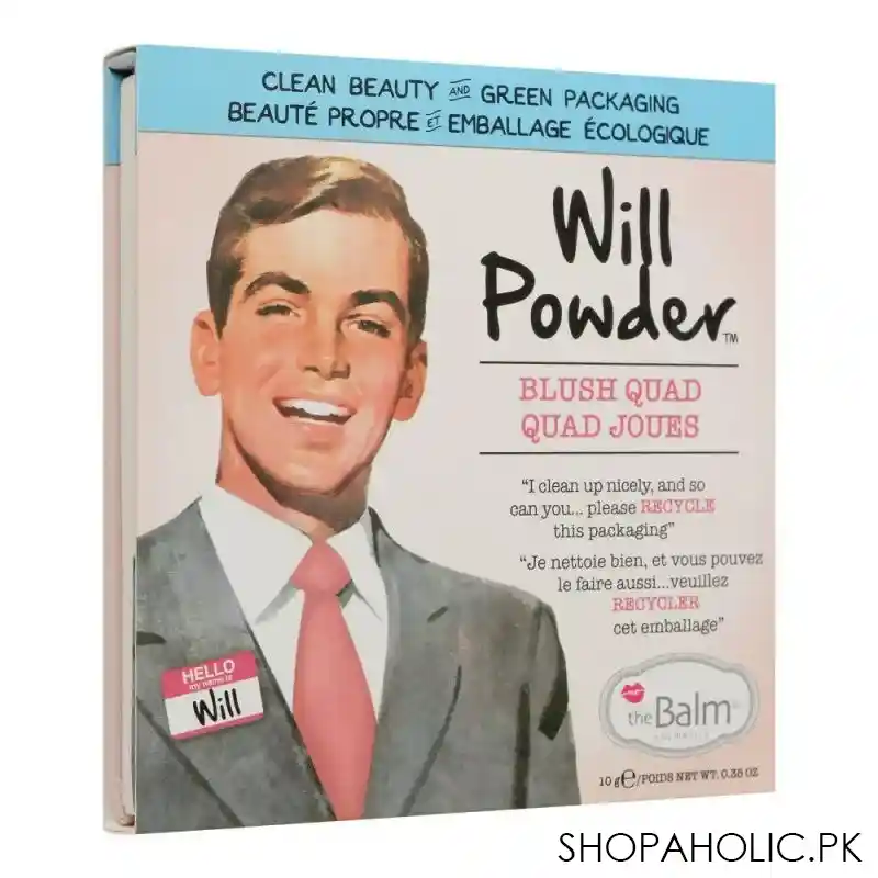 thebalm will powder blush quad, 10g image2