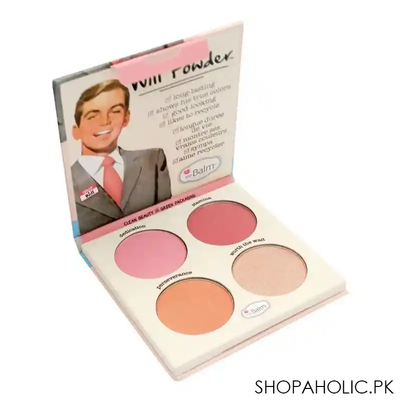 thebalm will powder blush quad, 10g main image