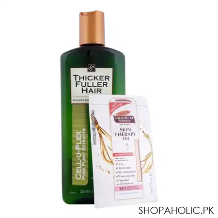 thicker fuller hair cell u plex revitalizing shampoo, 355ml main image