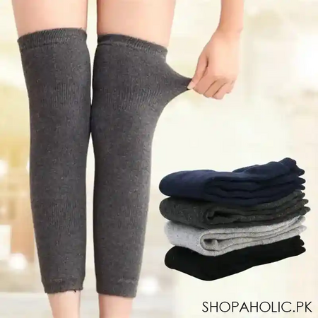 thigh warm footless socks image4