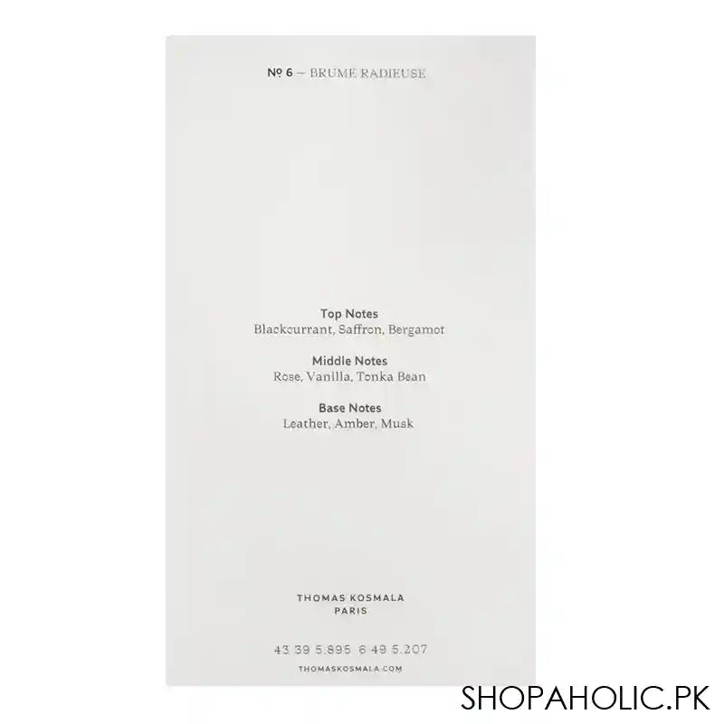 Thomas Kosmala No.6 Brume Radieuse, Eau de Parfum, For Men & Women, 100ml - Image 5