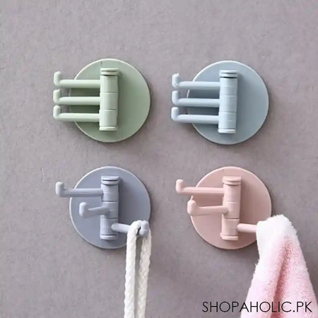 three branch rotating seamless adhesive hook image2