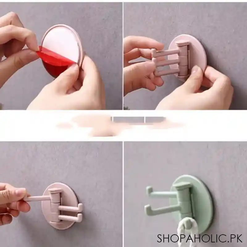 three branch rotating seamless adhesive hook image5