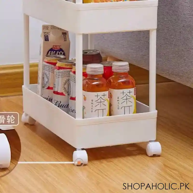 three layer storage cart image2