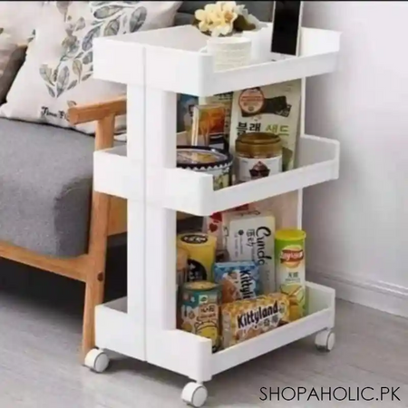 three layer storage cart main image