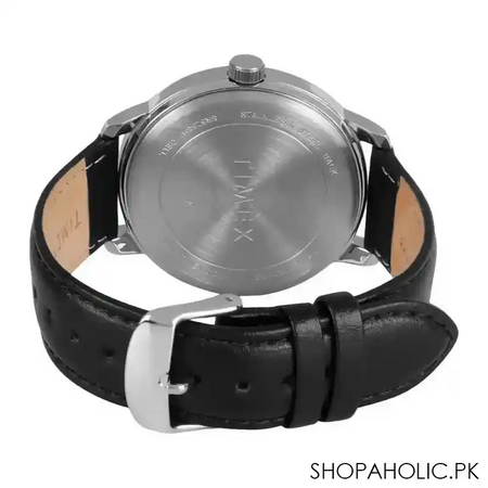 timex men's classics 43mm black leather strap watch, tw2r85300 image2