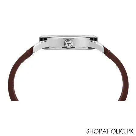 timex men's easy reader leather strap watch, brown   tw2r36000 image2