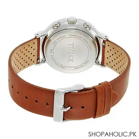 timex men's fairfield chronograph supernova leather strap watch, 41mm, tw2r79900 image3