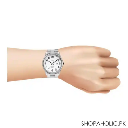 timex men's indiglo wr30m chrome round dial & bracelet analog watch, tw2r58400 image2