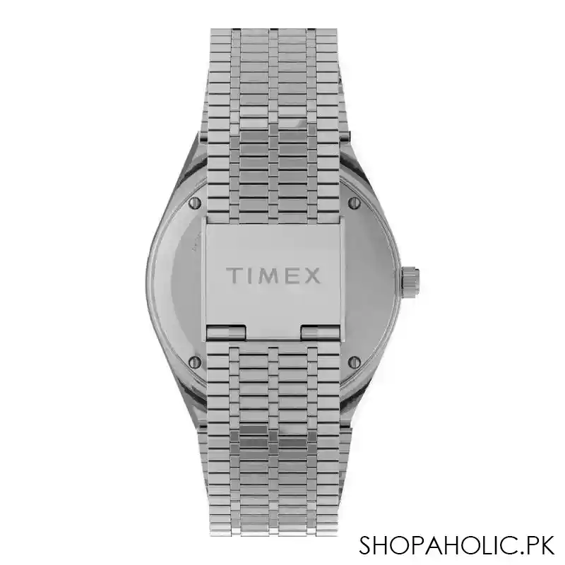 timex q 36mm blue dial stainless steel bracelet women's watch, tw2u95500 image3