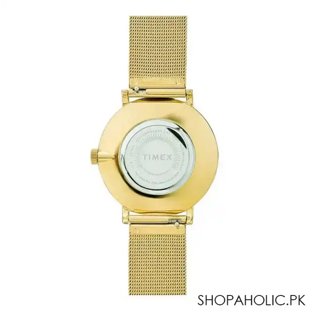 timex women's city collection stainless steel watch, golden, tw2u67100 image4