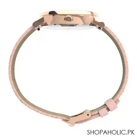 timex women's fairfield floral 37mm leather strap watch, tw2u40500 image2