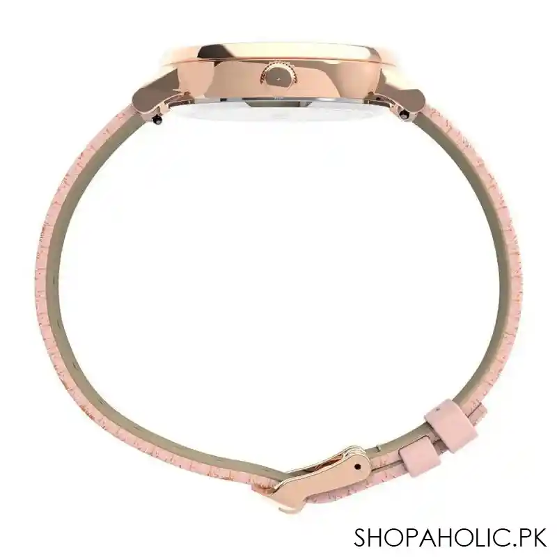 timex women's fairfield floral 37mm leather strap watch, tw2u40500 image2