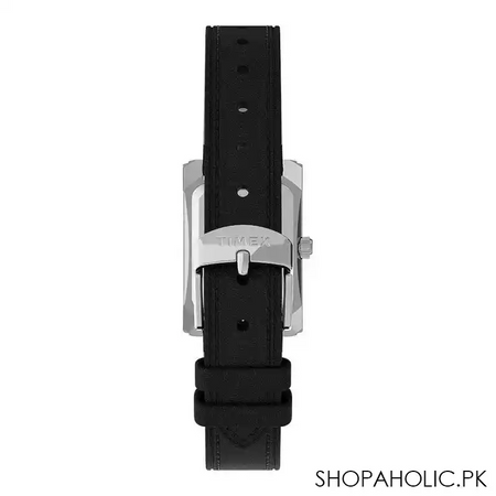 timex women's meriden 21mm black leather strap watch, tw2u06200 image4
