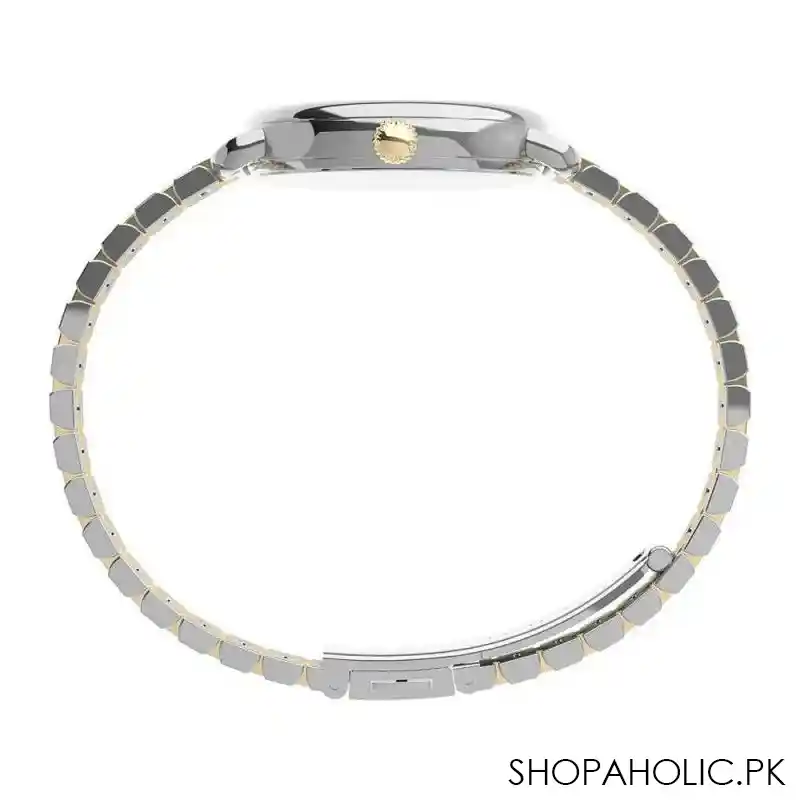 timex women's standard demi 32mm stainless steel bracelet watch, silver golden, tw2u60200 image2