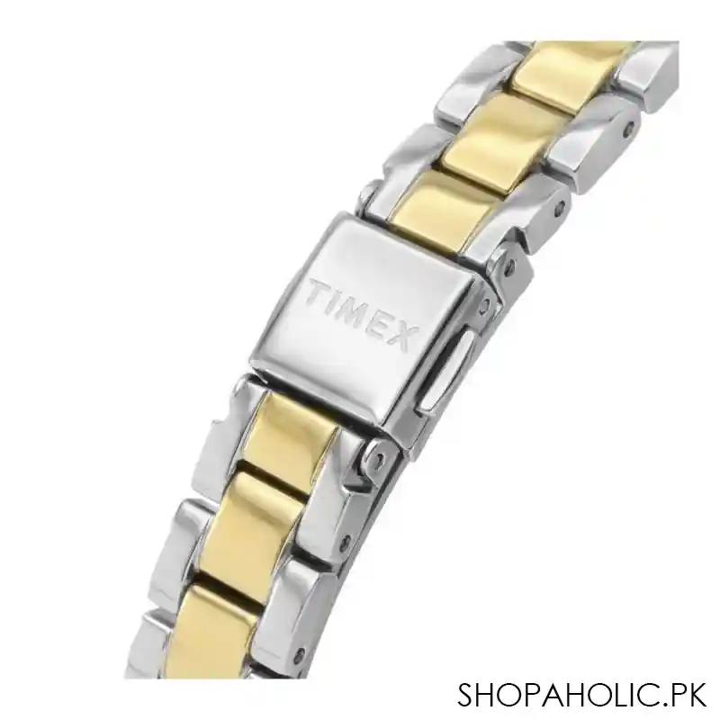 timex women's standard demi 32mm stainless steel bracelet watch, silver golden, tw2u60200 image5