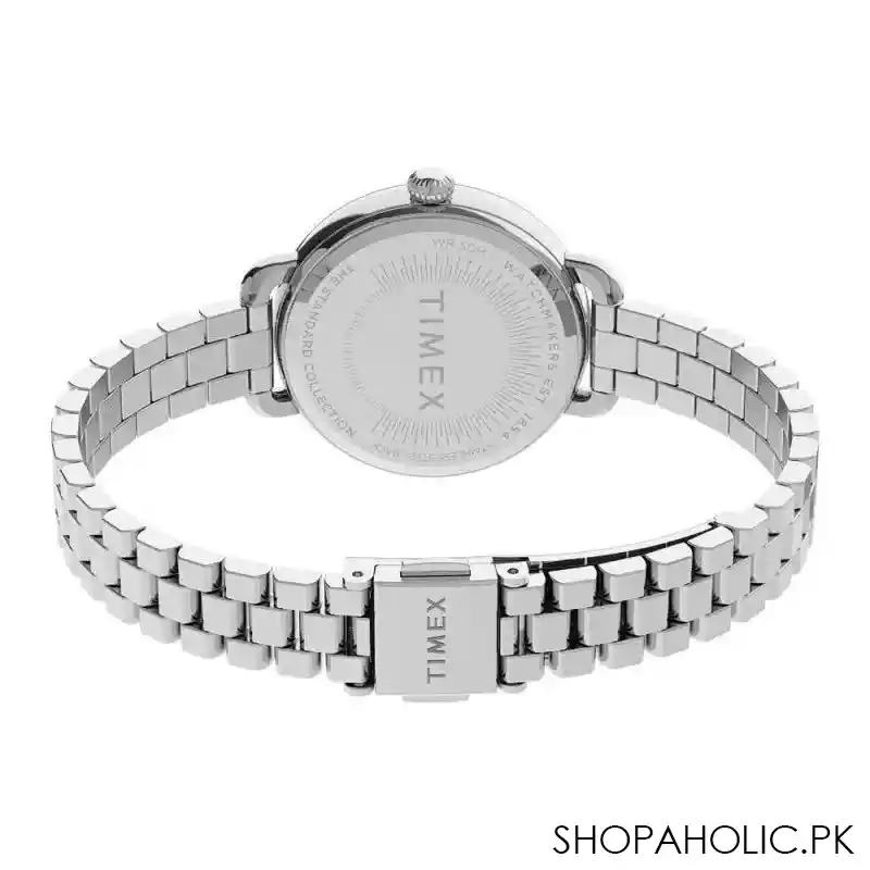 timex women's standard demi 32mm stainless steel bracelet watch, silver, tw2u60300 image3
